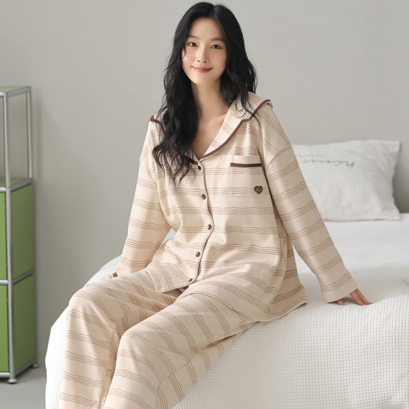 Cynthia | Womens Cotton Long Sleeve Loungewear Pajama Set