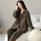 Cynthia | Womens Cotton Long Sleeve Loungewear Pajama Set
