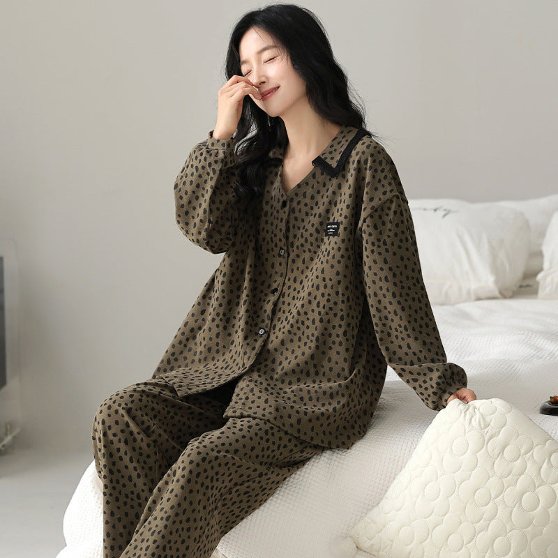 Cynthia | Womens Cotton Long Sleeve Loungewear Pajama Set