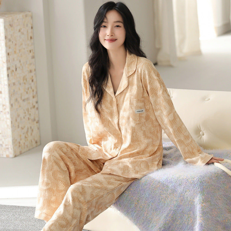 Cynthia | Womens Cotton Long Sleeve Loungewear Pajama Set