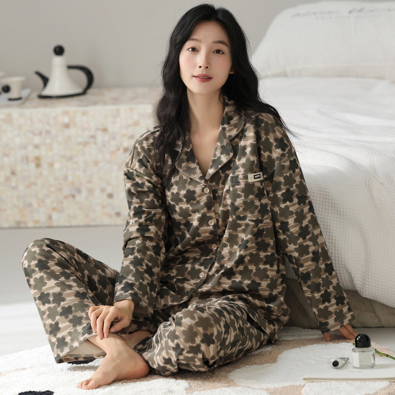 Cynthia | Womens Cotton Long Sleeve Loungewear Pajama Set