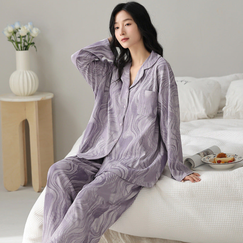 Cynthia | Womens Cotton Long Sleeve Loungewear Pajama Set