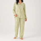 Cynthia | Womens Cotton Long Sleeve Loungewear Pajama Set, Mint Green