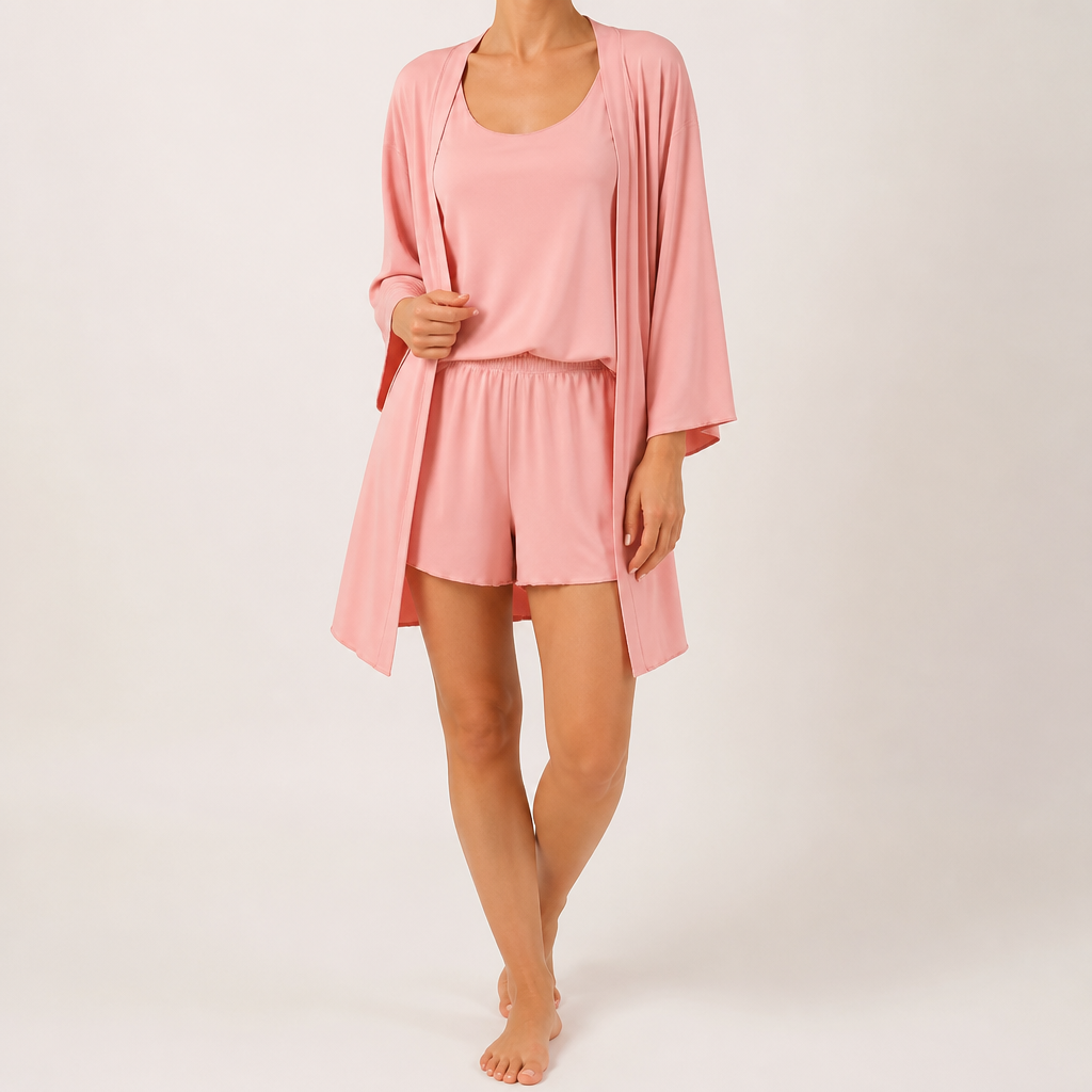 Daisy | Womens Short Sleeve Summer Shorts Pajama Set, Pink