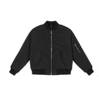 Dane | Mens Winter Water Repellent Bomber Black Jacket - Black