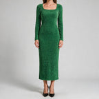 Danielle | Womens Maternity Ribbed Knit Long Sleeve Sweater Dress