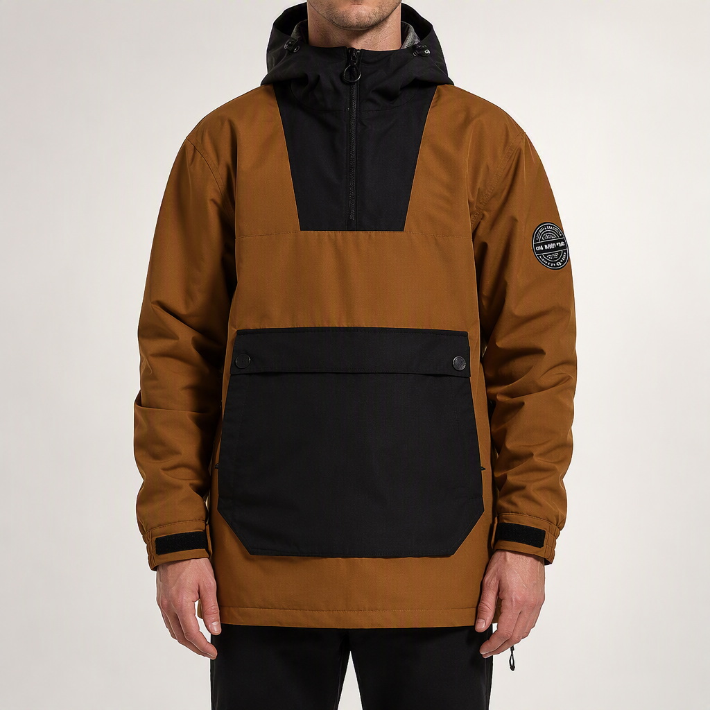 David | Mens Waterproof Windproof Snowboard Winter Ski Jacket, Dark Brown