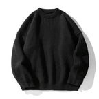 Davis | Mens Heavy Ribbed Knit Sweater Loose Fit Pullover