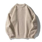 Davis | Mens Heavy Ribbed Knit Sweater Loose Fit Pullover