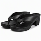 Dawson | Womens Block Heel Mules Slide Sandals Heeled Slippers