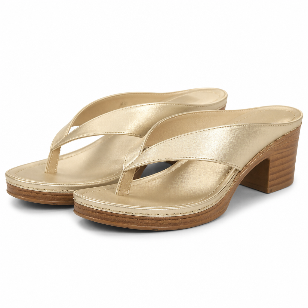 Dawson | Womens Block Heel Mules Slide Sandals Heeled Slippers
