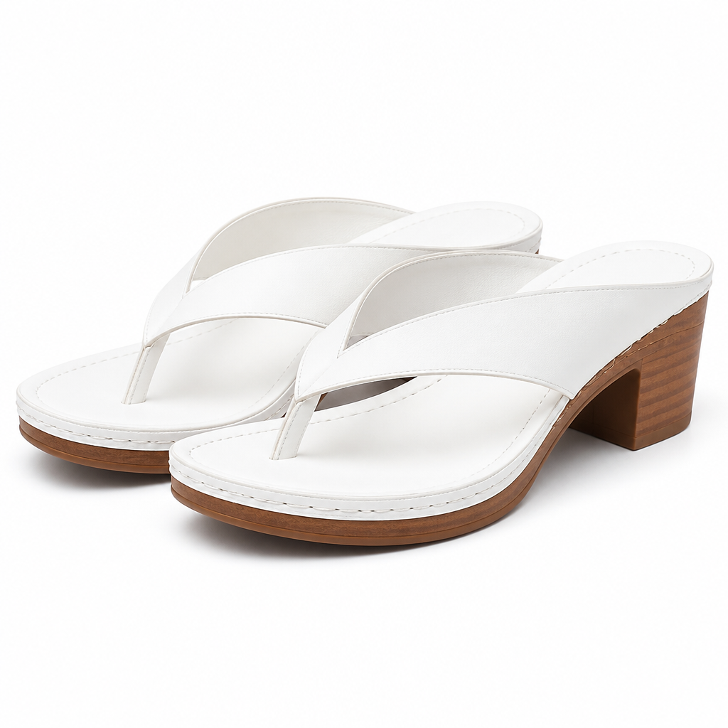Dawson | Womens Block Heel Mules Slide Sandals Heeled Slippers