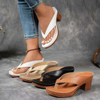 Dawson | Womens Block Heel Mules Slide Sandals Heeled Slippers