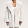 Delilah | Womens Faux Fur Hooded Fluffy Cropped Teddy Winter Coat, White