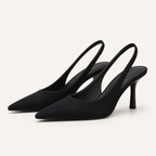 Delphi | Womens Pointed Toe Stiletto Heeled Strappy Sandals Heels, Black 2