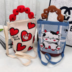 Denise | Womens Knitted Bucket Bag Crossbody Purse Shoulder Handbag