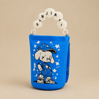 Denise | Womens Knitted Bucket Bag Crossbody Purse Shoulder Handbag, Blue