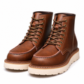 Dennis | Mens Leather Work Boots Retro Motorcycle British Style Footwear