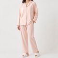 Desiree | Womens Cotton Long Sleeve Pajama Set, Pink