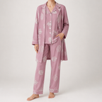 Desiree | Womens Cotton Long Sleeve Pajama Set, Mauve