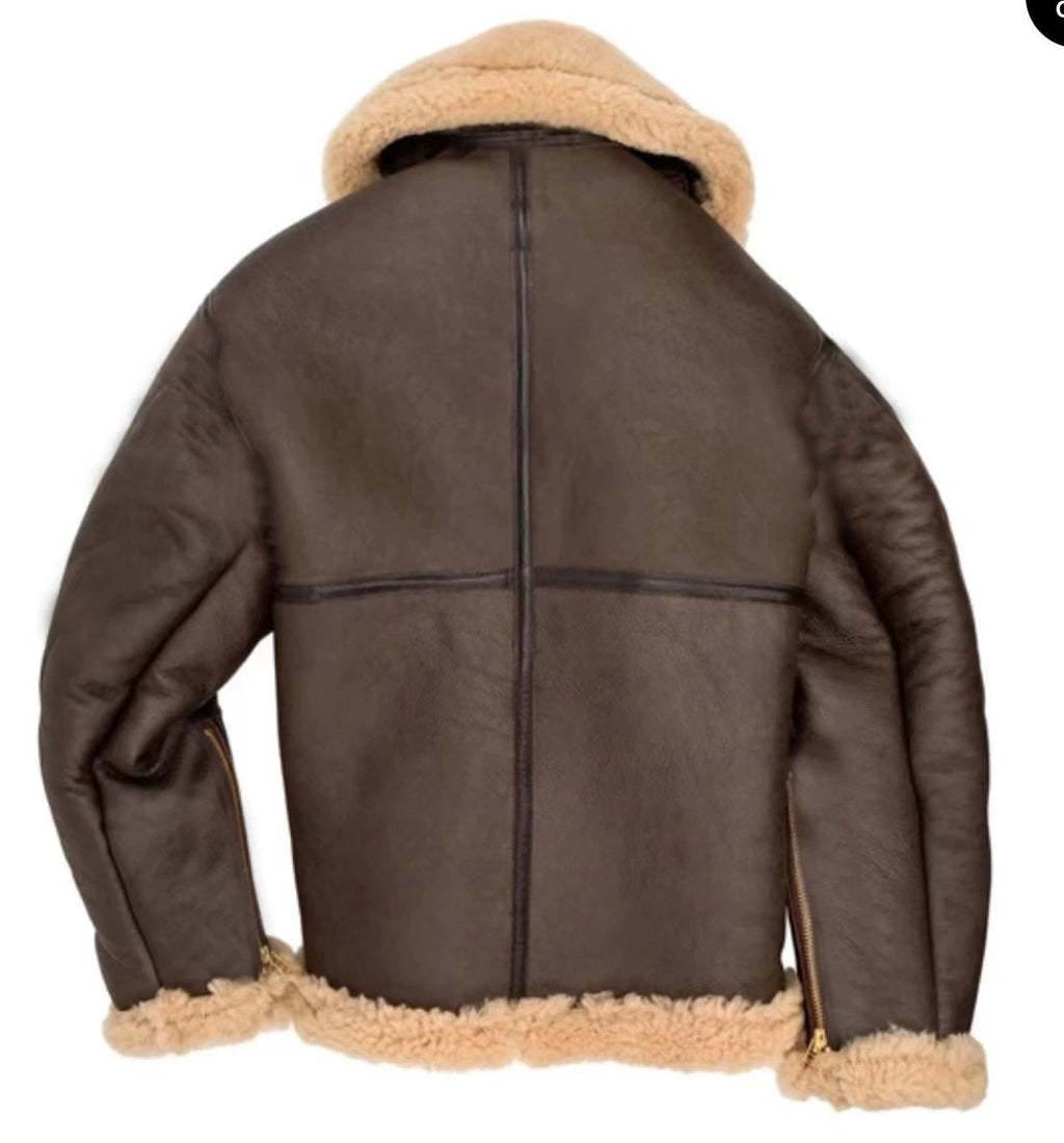 Dillon | Mens Faux Suede Sherpa Lined Belted Warm Winter Jacket