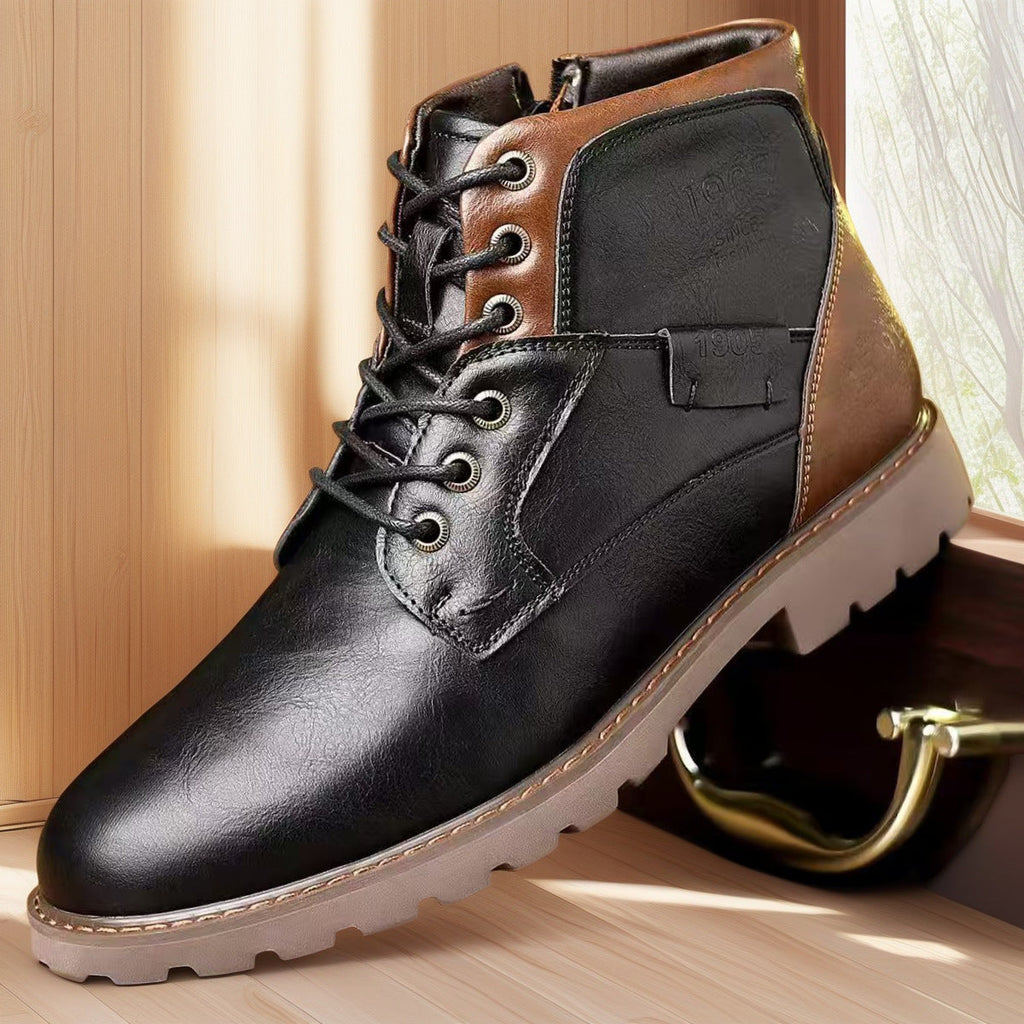 Donald | Mens Work Boots Ankle Zip Up Casual Desert Chukka Footwear
