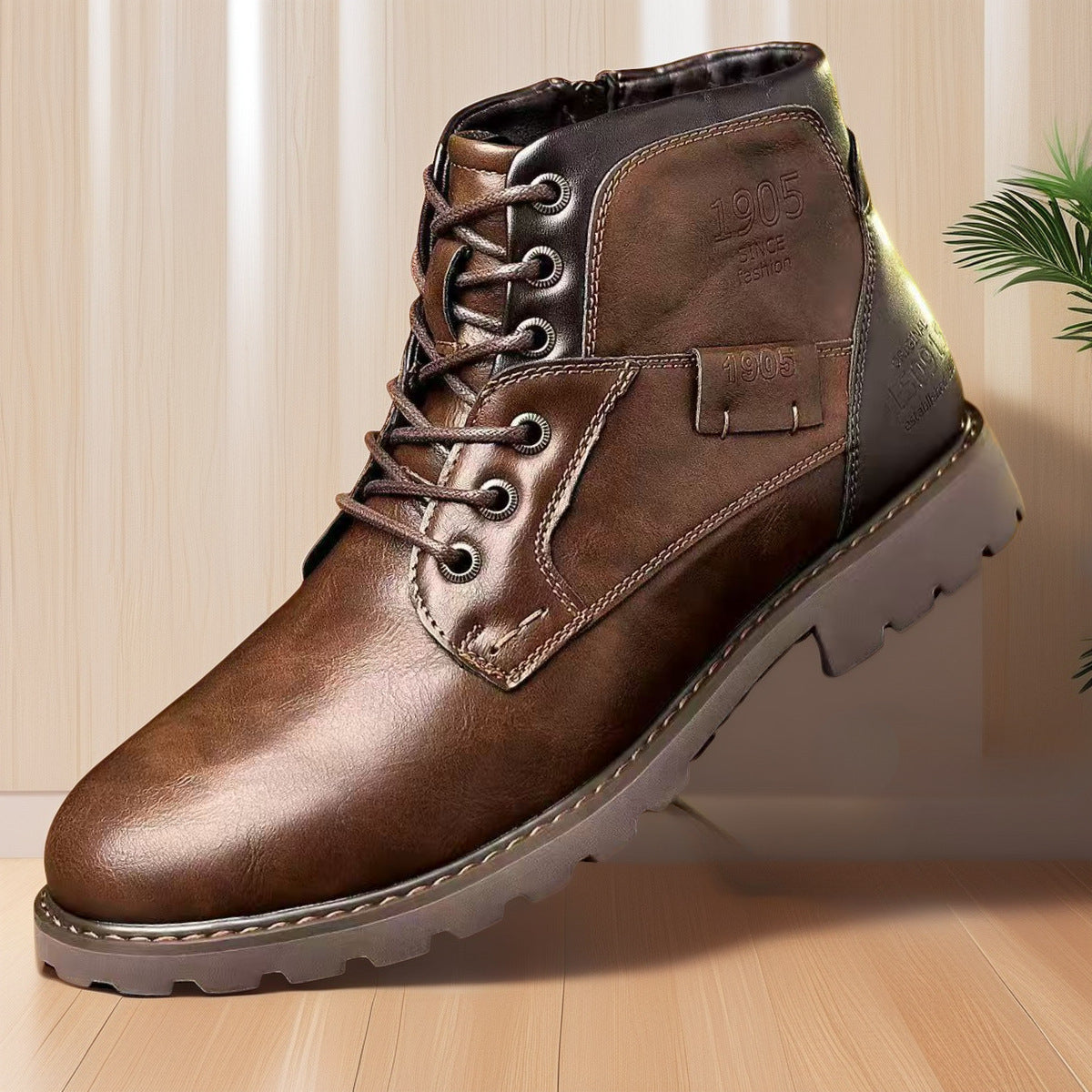Donald | Mens Work Boots Ankle Zip Up Casual Desert Chukka Footwear