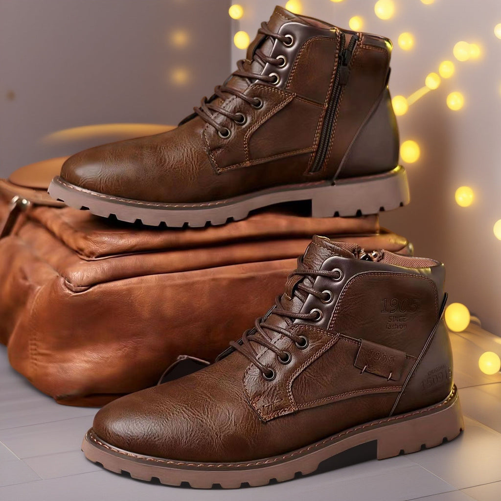 Donald | Mens Work Boots Ankle Zip Up Casual Desert Chukka Footwear