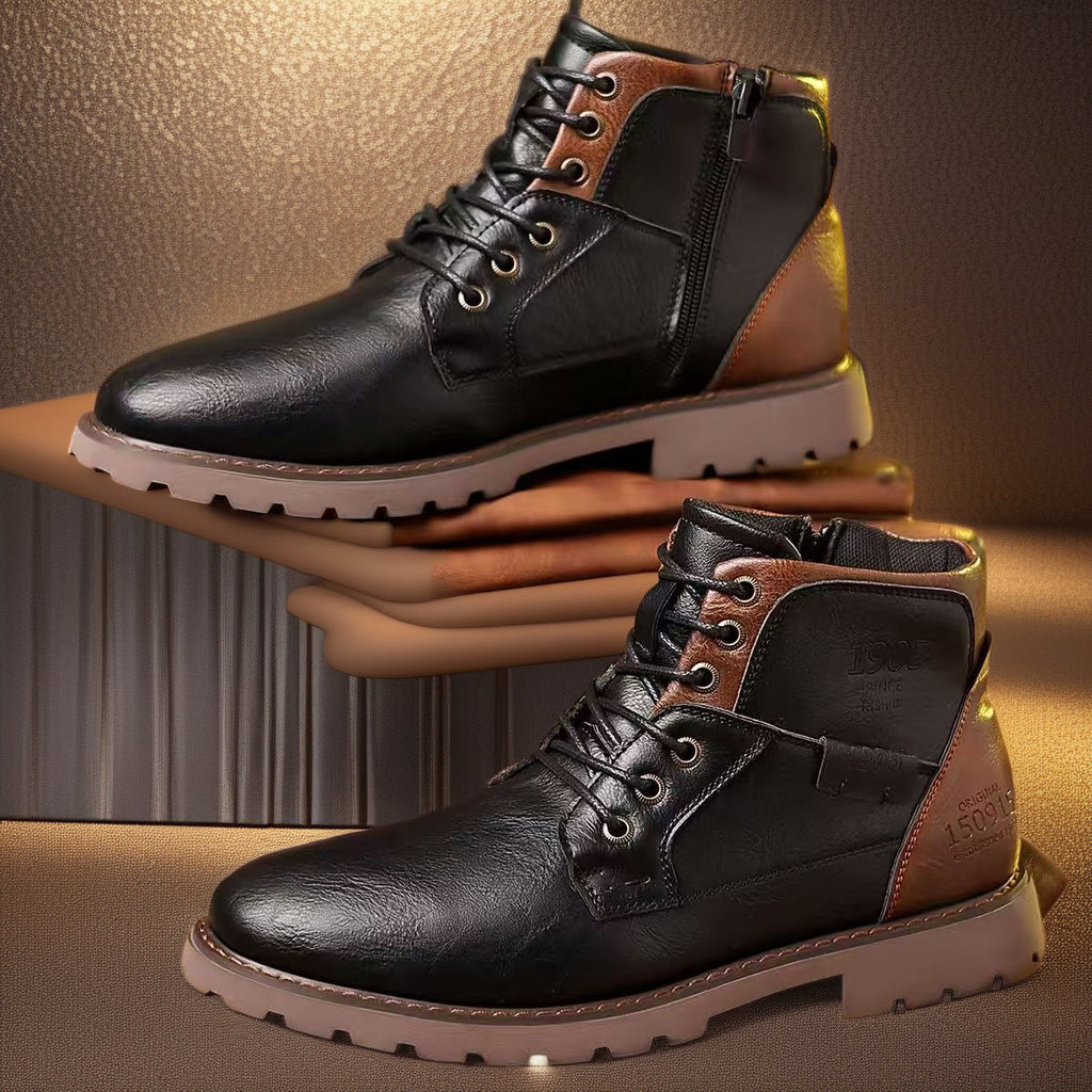 Donald | Mens Work Boots Ankle Zip Up Casual Desert Chukka Footwear