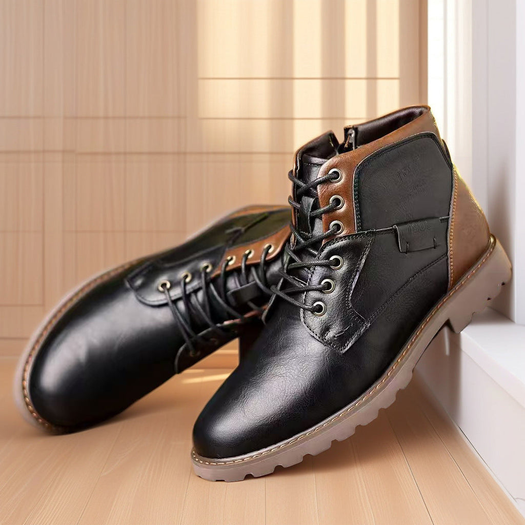 Donald | Mens Work Boots Ankle Zip Up Casual Desert Chukka Footwear