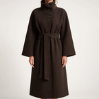 Dora | Womens Belted Cape Trench Coat, Brown