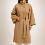 Dora | Womens Belted Cape Trench Coat, Khaki