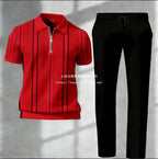 Dorian | Mens Printed Short Sleeve Casual Summer Polo Polo Shirt - 2