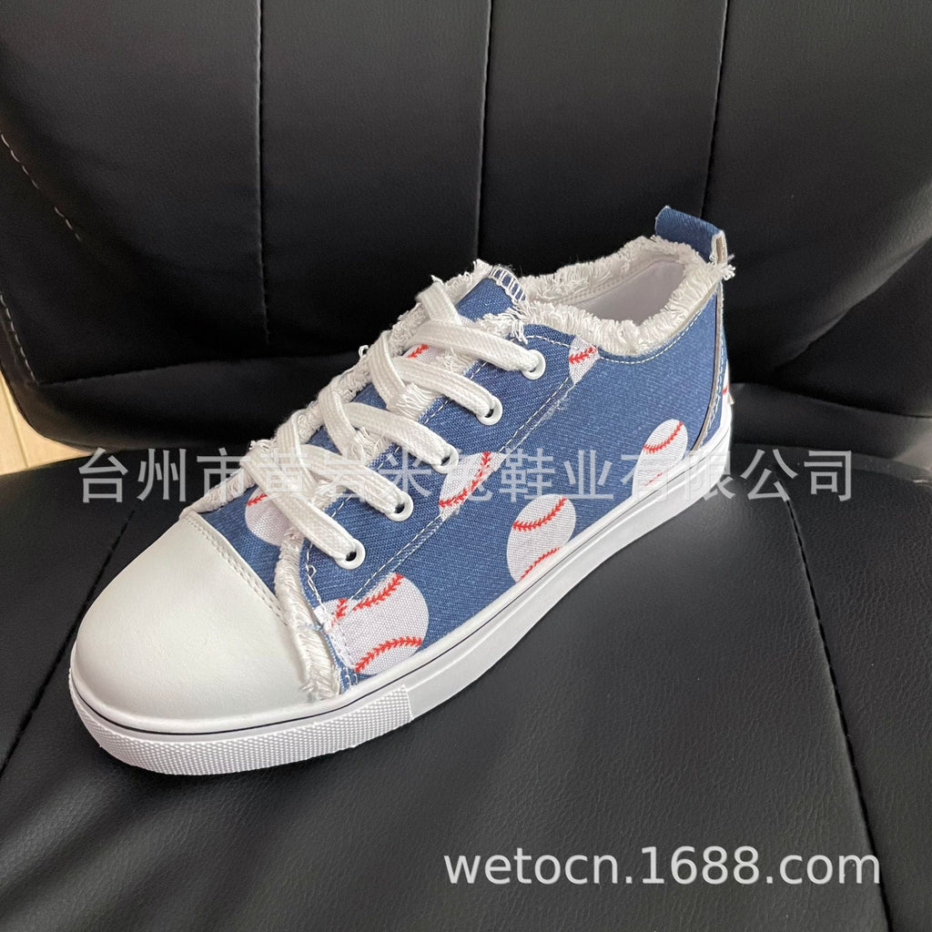 Dorothy | Womens Printed Canvas Shoes Lace Up Flat Sneakers