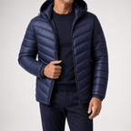 Eamon | Mens Puffer Jacket Padded Winter Jacket Lightweight Quilted Coat, Blue