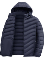 Eamon | Mens Puffer Jacket Padded Winter Jacket Lightweight Quilted Coat - Blue
