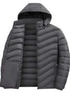 Eamon | Mens Puffer Jacket Padded Winter Jacket Lightweight Quilted Coat - Grey