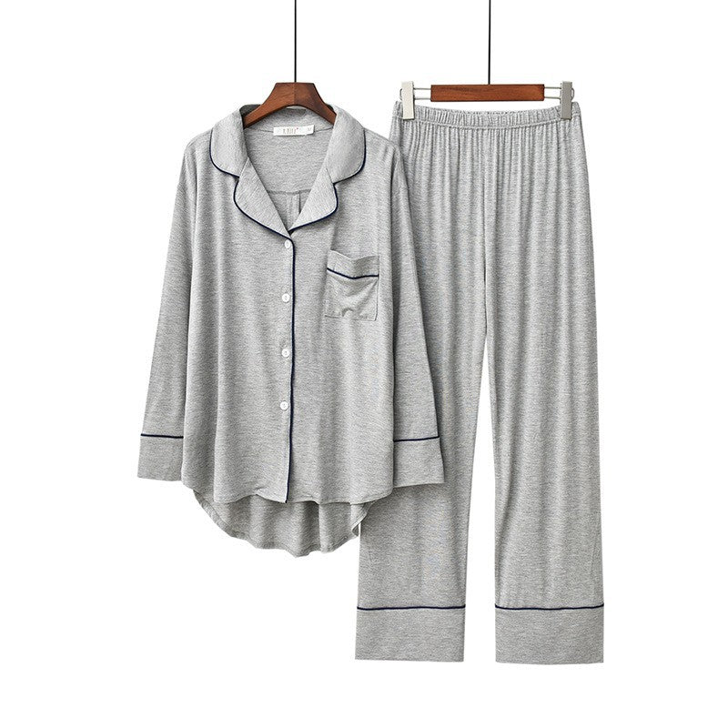 Ebony | Womens Modal Long Sleeve Loungewear Pajama Set