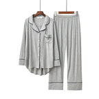 Ebony | Womens Modal Long Sleeve Loungewear Pajama Set