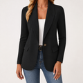 Edith | Womens Knit Sweater Blazer Long Sleeve Casual Cardigan, Black