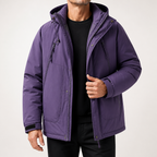 Edward | Mens Water Resistant Winter Coat Padded Outdoor Workwear Jacket, Purple
