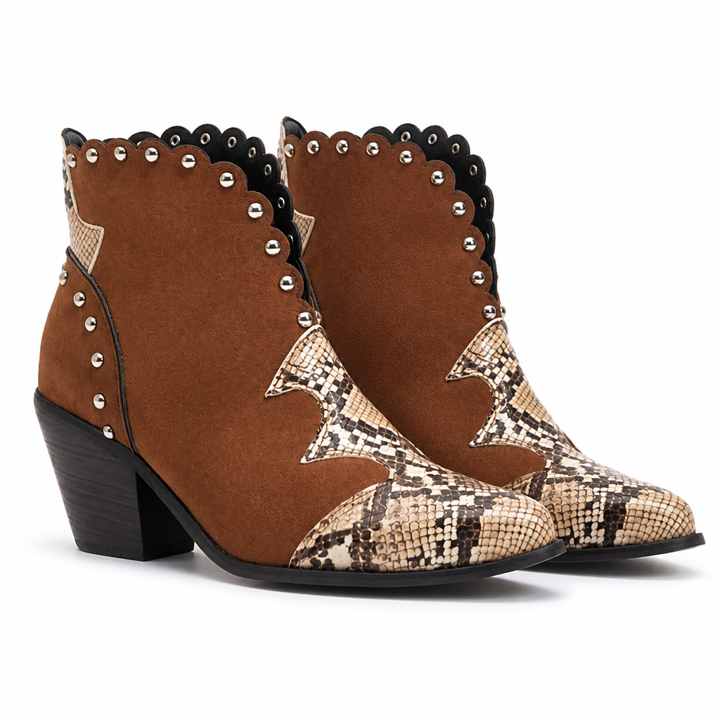 Elaine | Womens Heeled Ankle Boots Pointed Toe Low Cut Booties