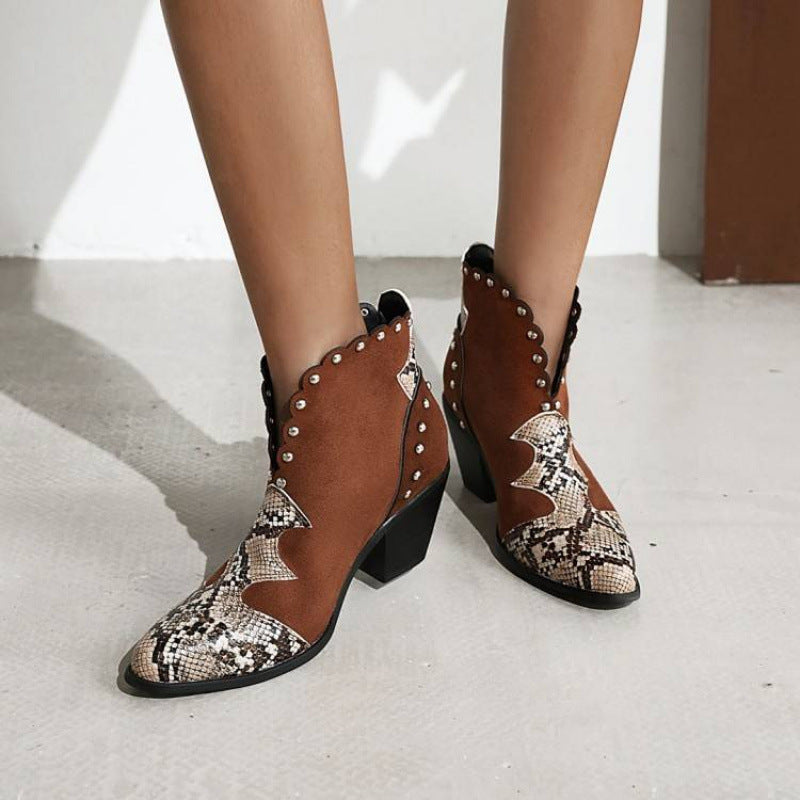 Elaine | Womens Heeled Ankle Boots Pointed Toe Low Cut Booties