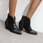 Elaine | Womens Heeled Ankle Boots Pointed Toe Low Cut Booties