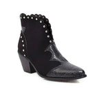 Elaine | Womens Heeled Ankle Boots Pointed Toe Low Cut Booties
