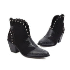 Elaine | Womens Heeled Ankle Boots Pointed Toe Low Cut Booties