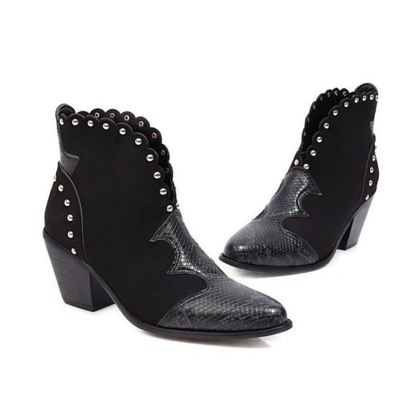 Elaine | Womens Heeled Ankle Boots Pointed Toe Low Cut Booties