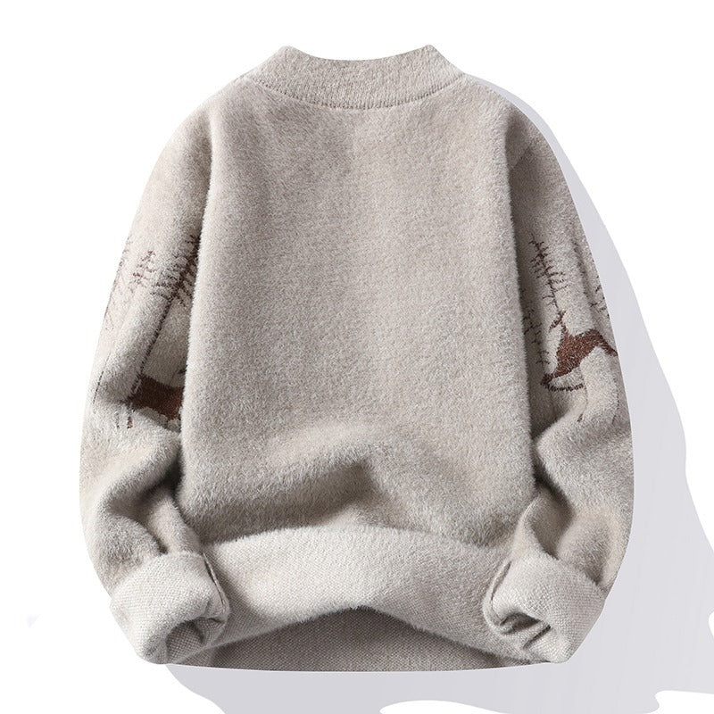 Elias | Mens Knit Sweater Crew Neck Warm Soft Knitted Pullover