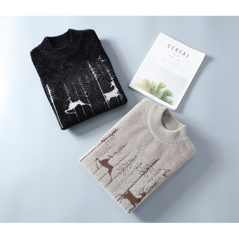 Elias | Mens Knit Sweater Crew Neck Warm Soft Knitted Pullover