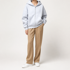 Elin | Womens Hoodie Fleece Lined Zip Up Sweatshirt, Gray 2